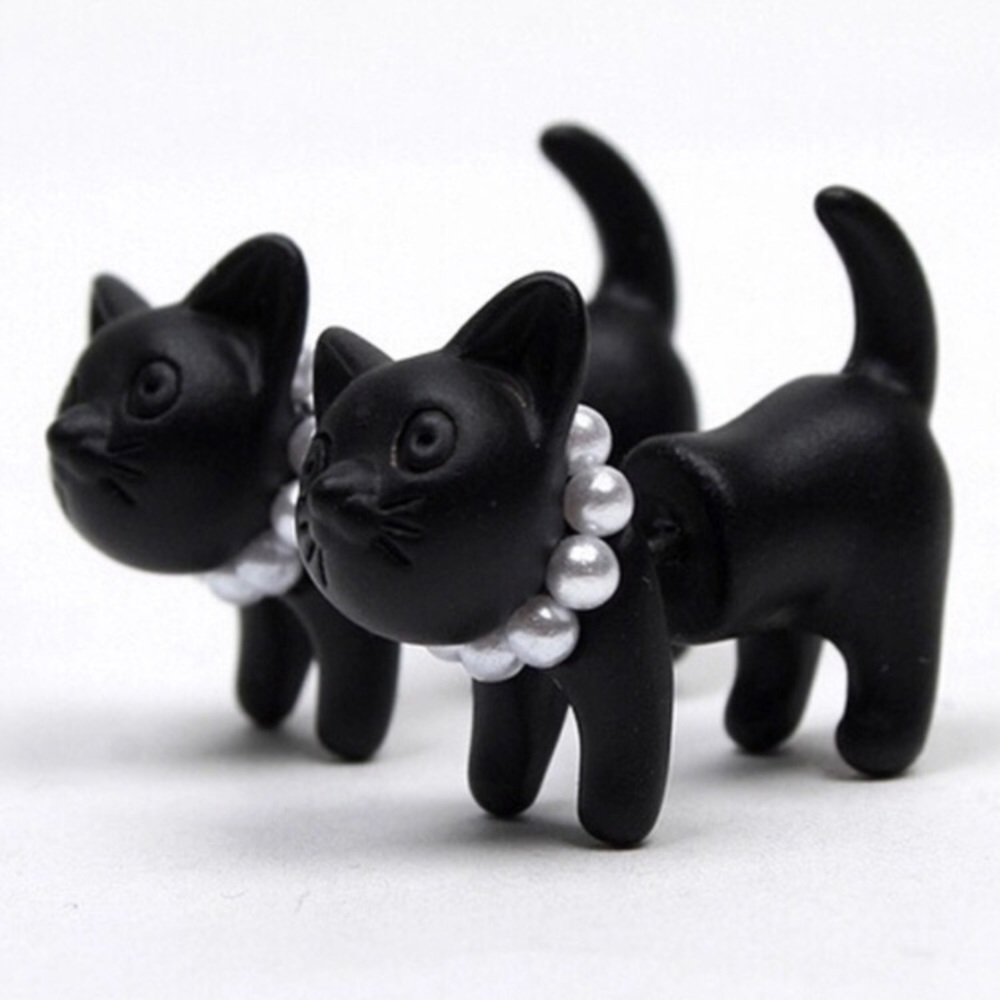 So cute!! 🐾Cats with Pearls Earrings 🐾